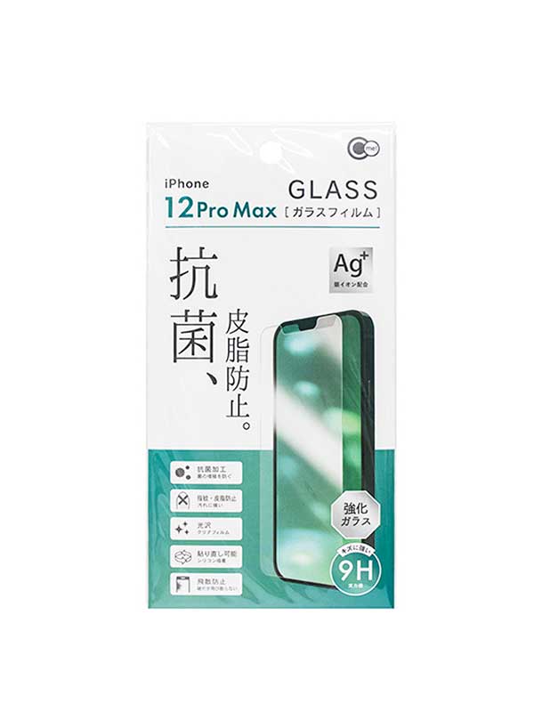 山田化学 iPhone12Pro Max抗菌&皮脂防止ガラス保護フィルム