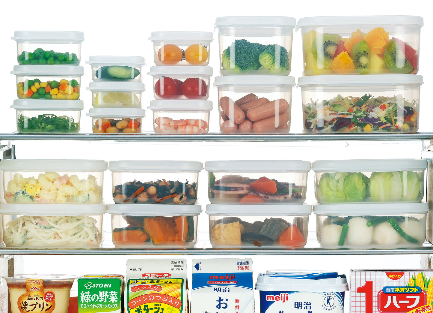 保存容器 プラスチック シール容器 イデアル ID-401 長角プチ3P