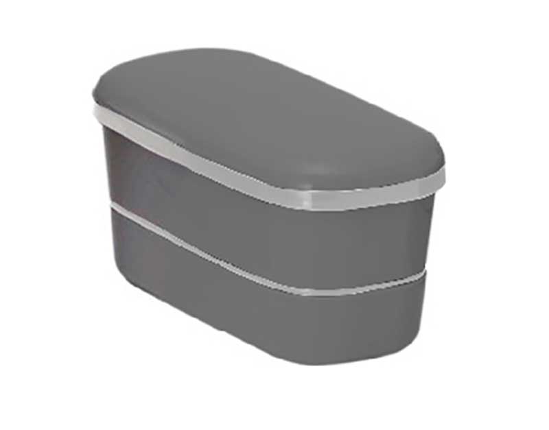 山田化学 G&B2段ランチボックスグレー