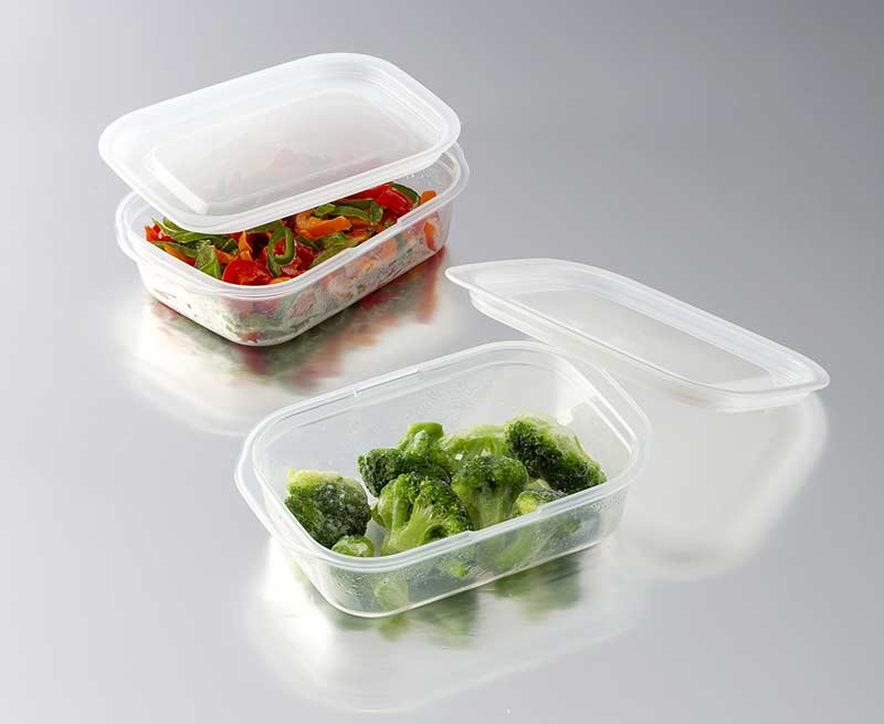 イノマタ化学 楽ちんパック 浅型290ml 2個組 クリアーホワイト