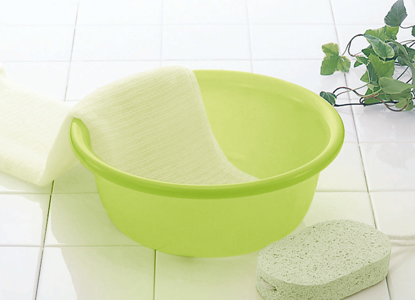 イノマタ化学 リーフ レディース湯桶 グリーン