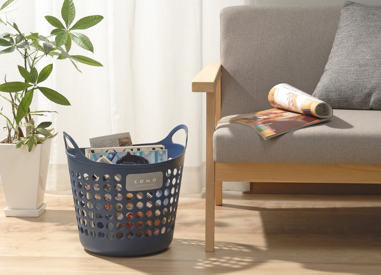 イノマタ化学 コモバスケット M ネイビー