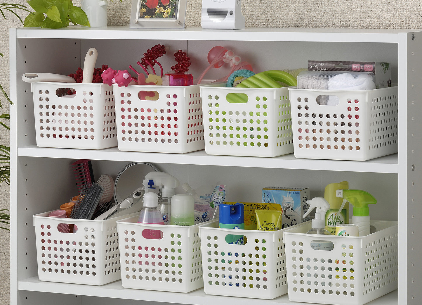 イノマタ化学 ストックバスケット ディープ ホワイト