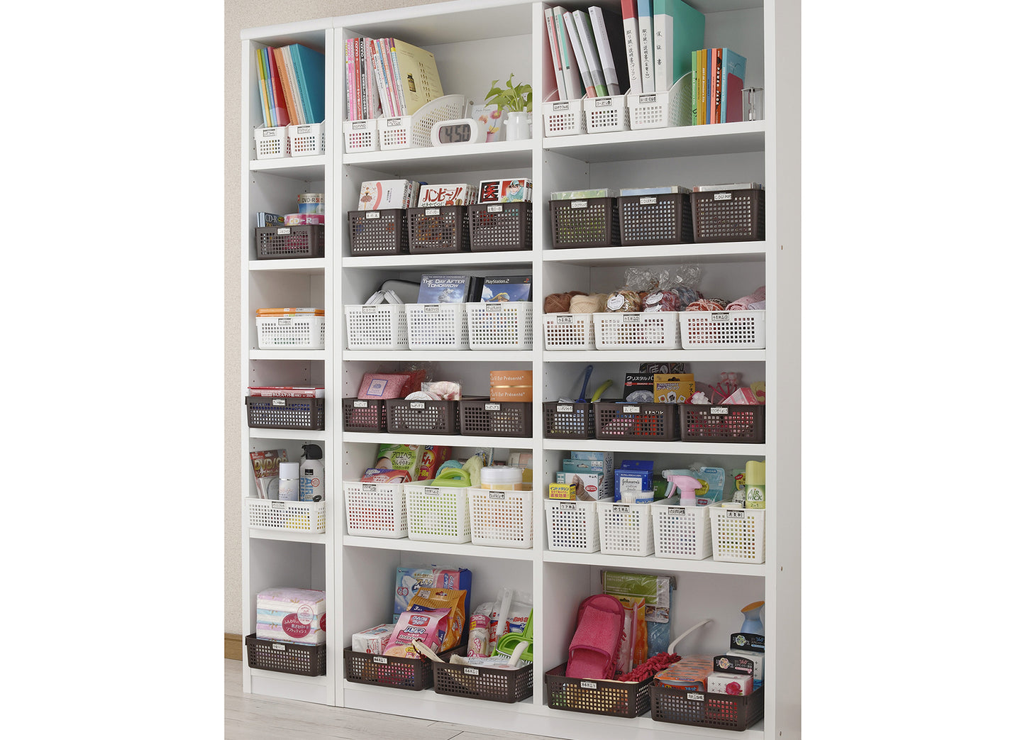 イノマタ化学 ネームバスケット ワイド ブラウン