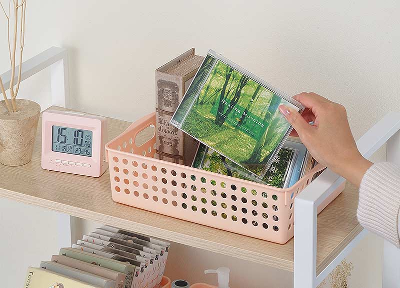 イノマタ化学 ストックバスケットB5 ライトピンク