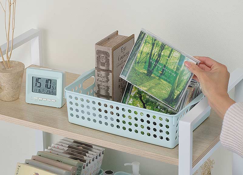 イノマタ化学 ストックバスケットB5 ライトブルー