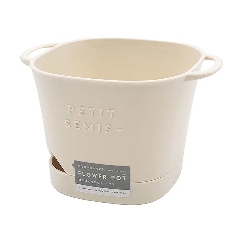 山田化学 バスケットポット3号 アイボリー