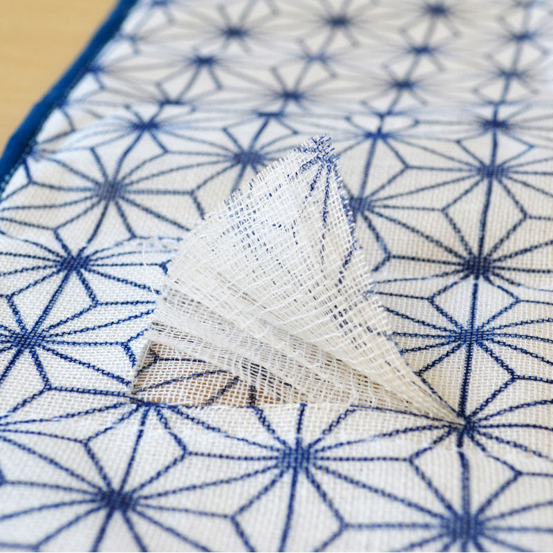 小久保工業所 和柄ふきん藍色 立涌