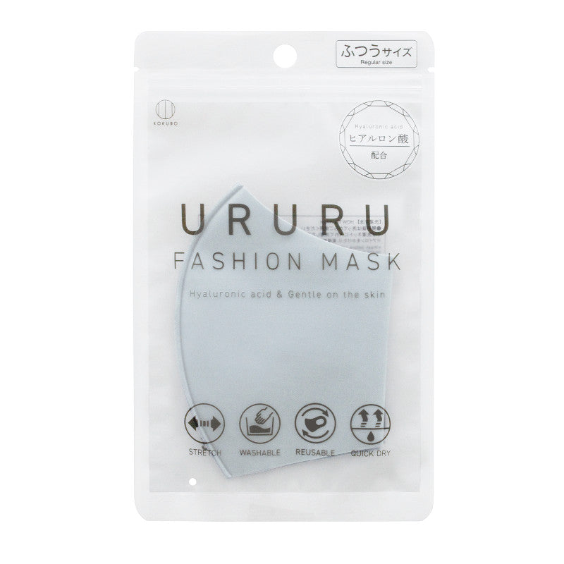 小久保工業所 URURU ファッションマスク ふつう アイスグレー