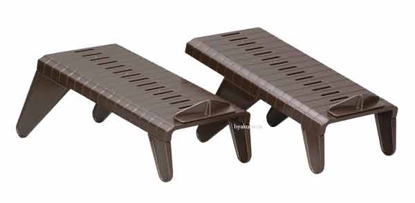 イノマタ化学 シューズホルダー ワイド2個組ブラウン