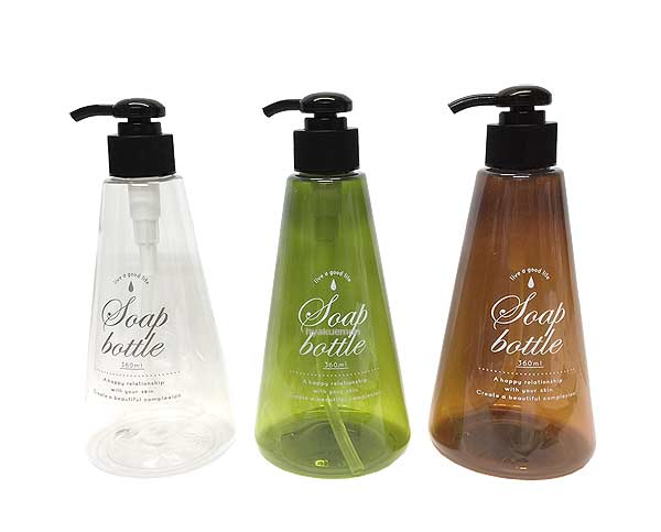 山田化学 ソープボトル360ml クリア