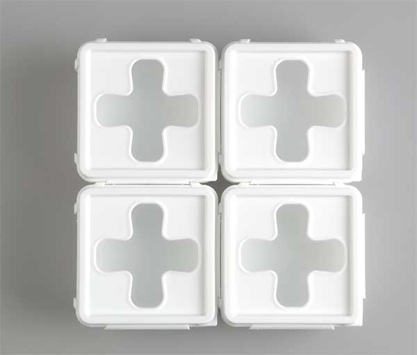 イノマタ化学 プルアウトボックス ミニ2P ホワイト 1290W