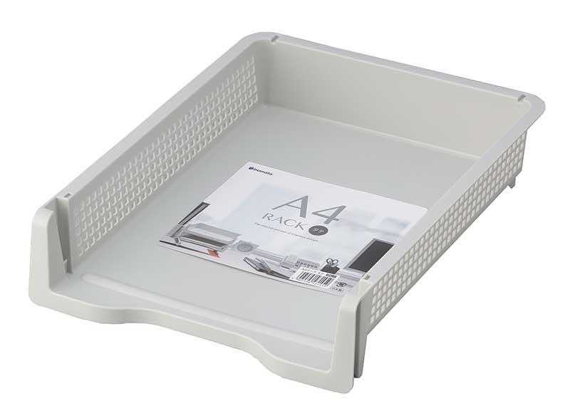 イノマタ化学 A4ラック 縦型 グレー