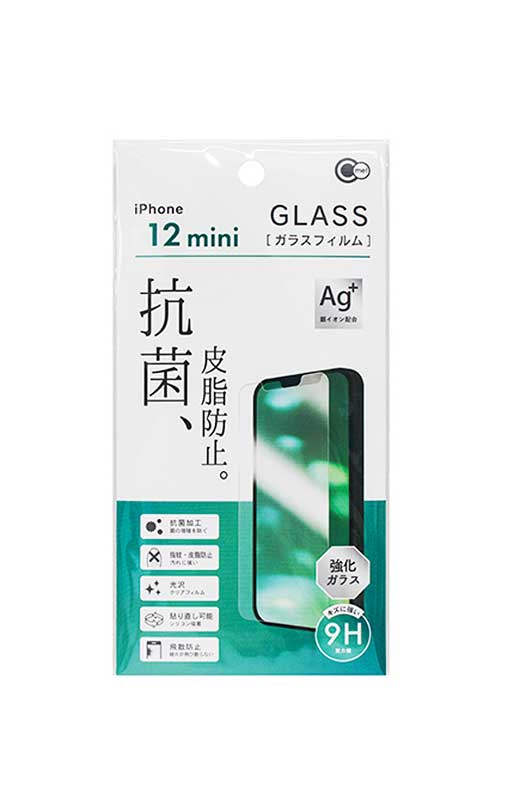 山田化学 iPhone12mini抗菌＆皮脂防止ガラス保護フィルム